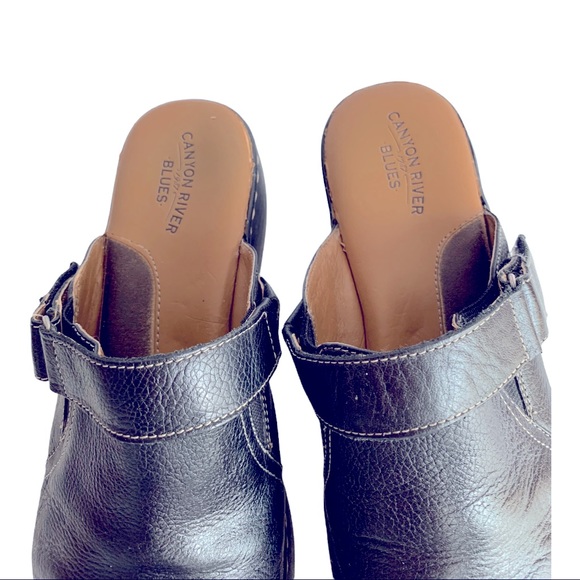 Canyon River Blues Leather Clogs Sz 8 - Picture 5 of 10